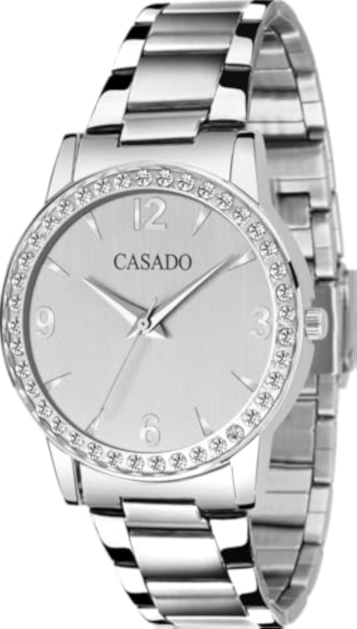Women's Stylish Stainless Steel Round Analog Quartz Movement Watch
