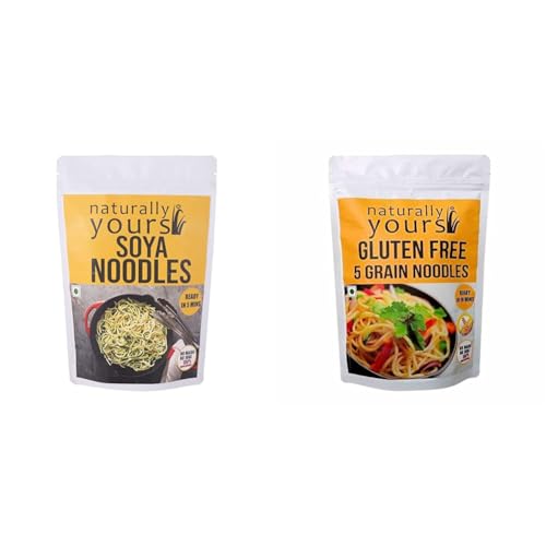 Image of naturally yours Soya Noodles & 5 Grain Noodles Combo, Gluten Free