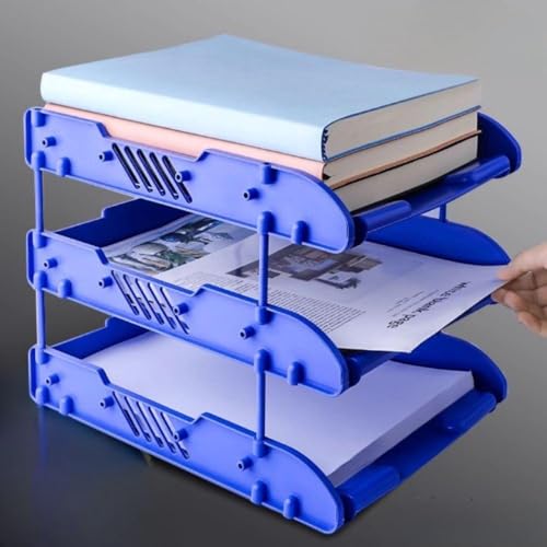 ORGANIZADOR ESCRITORIO TRIPLO MESA PORTA DOCUMENTOS 3 BANDEJAS ARQUIVO REVISTAS CAIXA CORRESPONDENCI