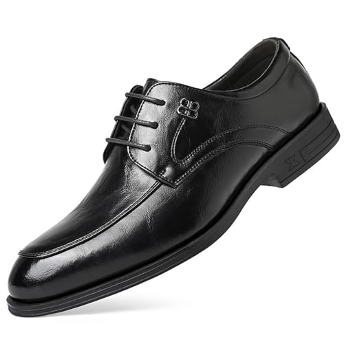 Mens Classic Dress Oxford Shoes, Pointed Toe Lace-up Comfort Oxford Dress Formal Wedding Gentleman Shoes