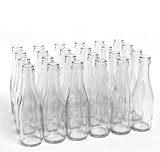 Perlage Professional-Grade 187 ml (6.3 oz) Champagne Bottles β Case of 24 Mini Clear Glass Split Bottles for Carbonated Cocktails, Sparkling Wine, Prosecco, Cider, and Home Brewing