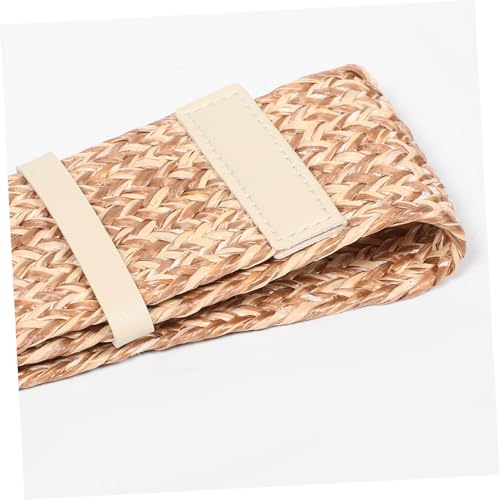 Boho Woven Grass Belt for Women Natural PP Straw Wide Waist Belt for Summer Vacations Dresses Casual Wear3