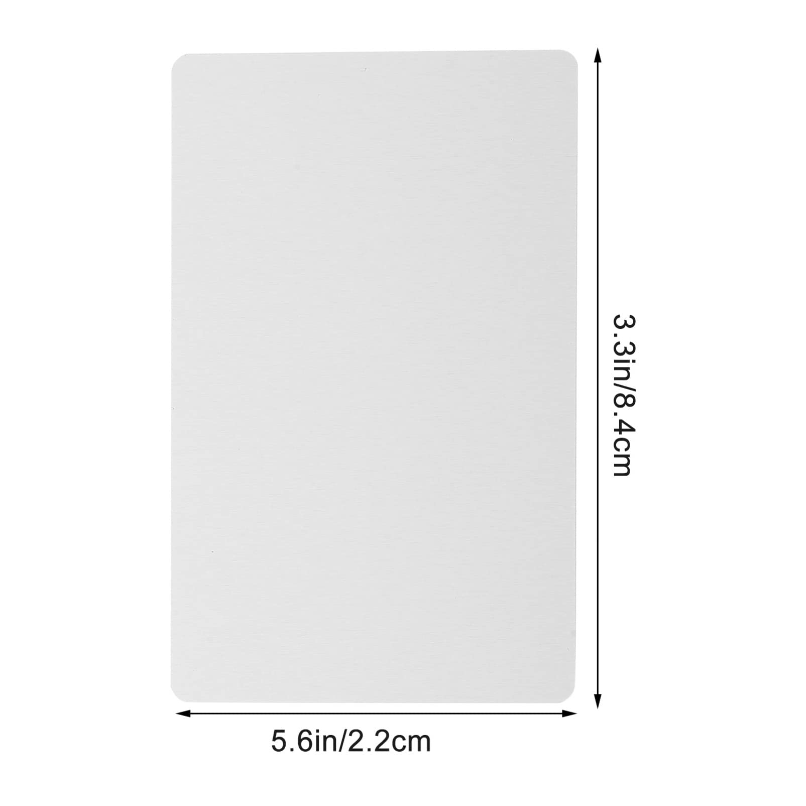 100 Metall Visitenkarten aus Aluminiumlegierung, Weiß, 0, 21mm | Sublimationsgeeignet und Gravierbar, Glatte Oberfläche mit Runden Ecken, 3, 4x2, 1x0, 009 Zoll