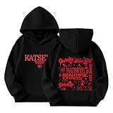 JWNYJFB Kids Katseye Hoodies 2026 Trendy Y2K Graphic Shirts Unisex Music Album KATSEYE Merch Pullover Long Sleeves Hooded Sweatshirts Beautiful Chaos Tour for Fans 9-10 Years