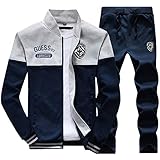 [Butrends] ジャージ上下 2点セット メンズ セットアップ ランニングウェア パーカー セットアップ スエット 上下セット 長袖 部屋着 スポーツウエア ルームウエア 春 秋 冬 メンズ gray 2XL