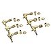 Electric Guitar Tuning Pegs, Gold 6pcs Stable Internal Gear System Guitar Tuning Keys Easy to Install for Replacement (3L 3R)