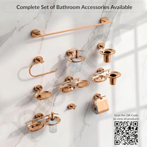 Image of Plantex Towel Ring for Bathroom /J4 Stainless Steel Towel Hanger /Napkin Holder for Wash Basin /Bathroom Accessories - Pack of 1 (Rose Gold)