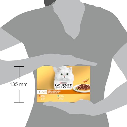 Gourmet Gold Katzenfutter mit Rind, Huhn, Thunfisch und Lachs, 12 x 85 g, 8 Stück – Bild 4