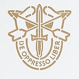 Special Operations Inspired Emblem Stencil 8.5 x 11 Inch Reusable Mylar Template with Dagger and Arrows Crest for DIY Tactical Crafts Veteran Art and Patriotic Decor