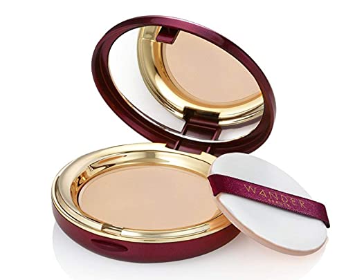 Powder Foundation - WANDER BEAUTY WANDERLUST - Light - Vegan Makeup - Lightweight Powder Foundation Covers Everything, Silky Smooth, Natural, Matte Finish, Sheer to Buildable Full Coverage