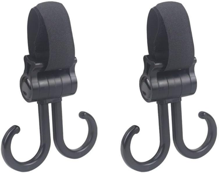 Vietnam Double Stroller Hooks Adjustable Purse and Diaper Bag Hanger Multipurpose Hooks for Grocery Shopping, Trolley Bags Universal fit (Pack of 2, Multi-Color)
