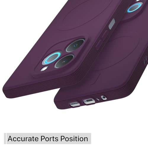 Image of Outlouders Back Cover for Realme P4 Lite 4G Soft Matte Silicone Cover with Slim Fit | Mag-Safe Logo (Not Mag-Safe Compatible) | Shockproof | Camera Protection Bumper Case (Purple)