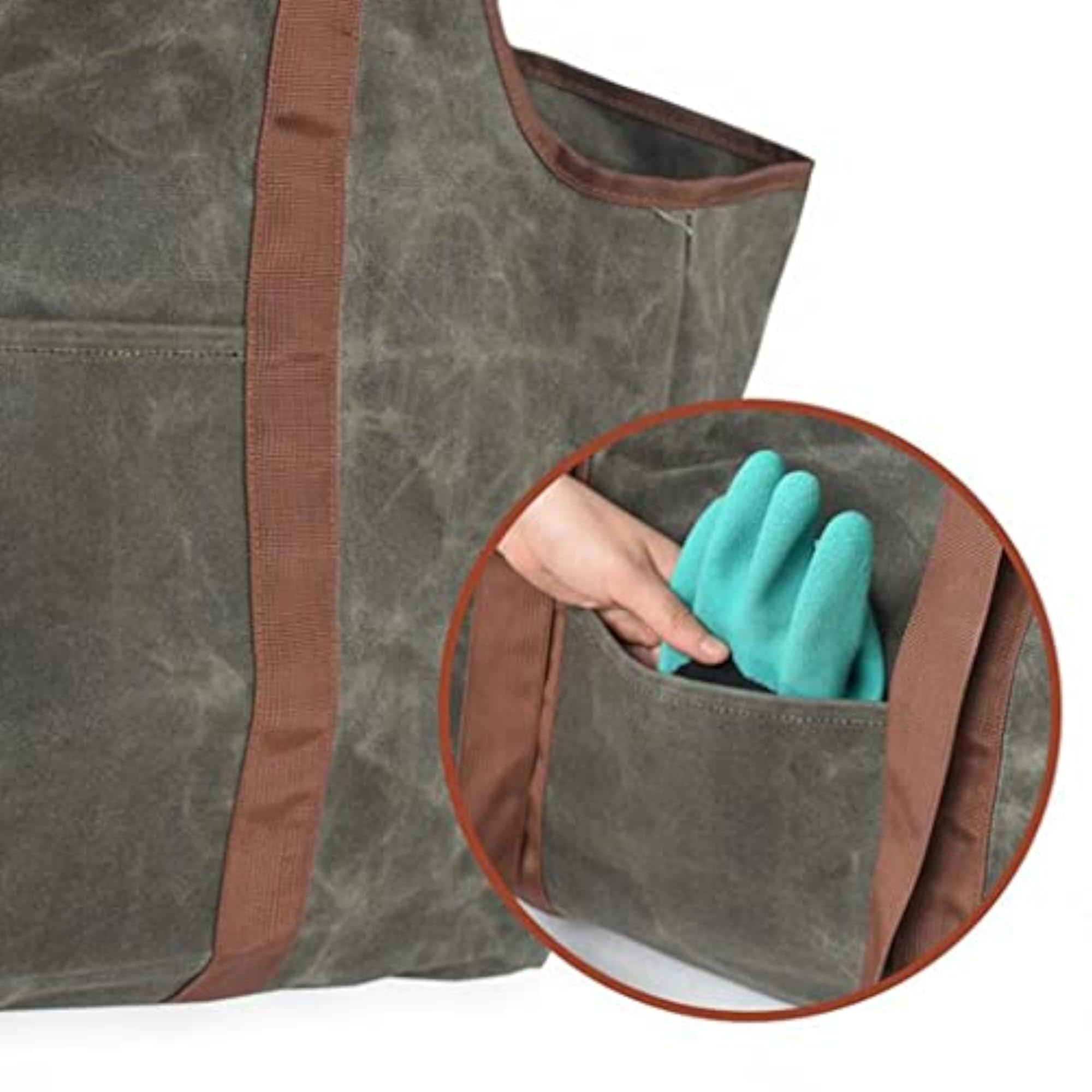Canvas Log Carrier Firewood Carry Bag, Utility Tote