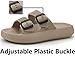 Weweya Shower Shoe For Men Pillow Slippers Squishy Sandal Khaki Men Size 14 14.5 15