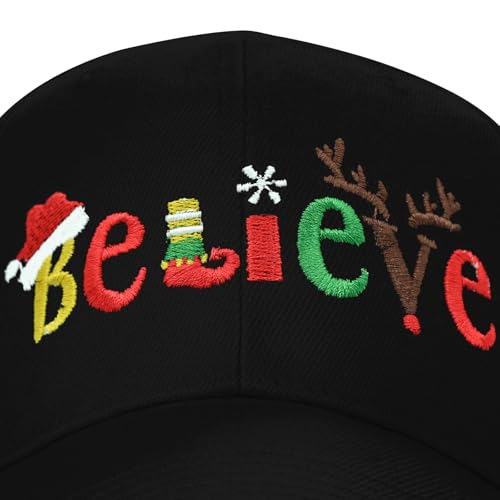 Image of Embroidered Baseball Cap for Women Men Adjustable Baseball Hat Black Baseball Cap Trucker Hat