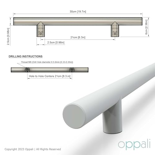 Poignée inox 304 blanc mat haut de gamme pour porte d'entrée contemporaine - 3
