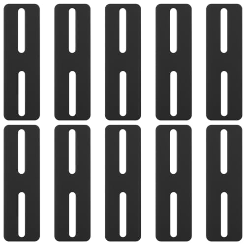 10 Pz Piastra di Giunzione Piana, Staffe Piatte Lamiera Forata, Staffe Piastra di Fissaggio con 2 Foro, Connettori Perforate Connettore, Lastrina di Giunzione Piatta per Legno Mobili(130x40x3 mm)