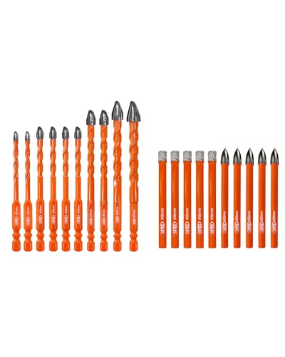 Forets en carbure cémenté BGTEC et coffret mèches diamantées 6 mm pour perçage à sec efficace