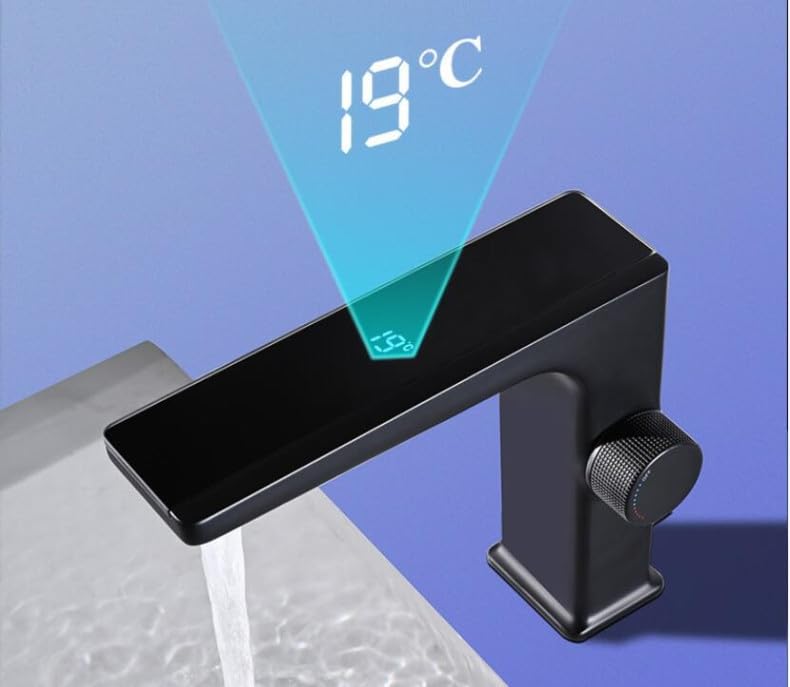 Grifo de lavabo con pistola de latón y mezclador de agua fría y caliente 4