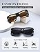 kimorn Sunglasses for Women Men Trendy Retro Fashion Sun Glasses 90’s Vintage Y2K Oversize Square Frame Shades K1337 (Black Yellow+Black Grey)