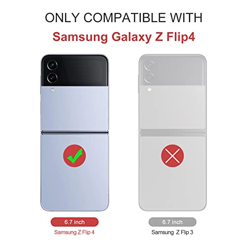 Defencase Z Flip 4 Wallet Case, Detachable Card Holder, Pu Leather, Wristlet Strap, Magnetic Removable For Samsung 5G - Blue #TOP2