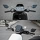 Universal Motorrad Spiegel,Drehbarer MotorradRückspiegel,Einstellbarer Winkel MopedSpiegel,RollerSpiegel,Klappspiegel Motorrad(Blauer)