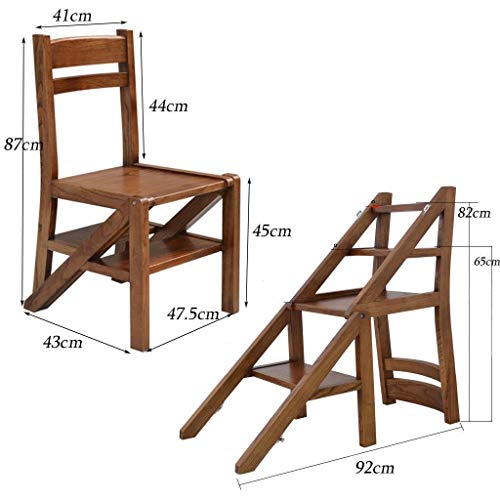 Taburete de escalera plegable de madera contra la falta de espacio 4