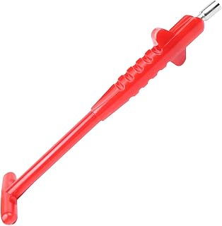 Car Tire Valve Stem Puller, No Scratch Auto Valve Stem Remover & Installer Core Tool, Vehicle Tyre Valve Repair Tool Accessories, Universal for SUV Motorcycle Truck (Red)