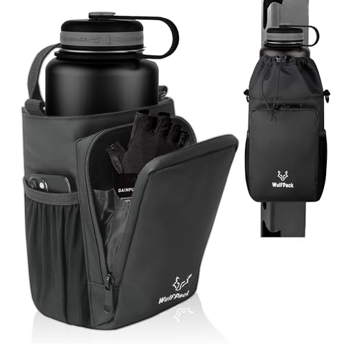 WulfPack Magnetic Gym Bag, Magnetic Bottle Bag, Water Bottle Carrier Holder with Large Phone Pockets, Large Pockets, Gym Bag, Work, and Sports