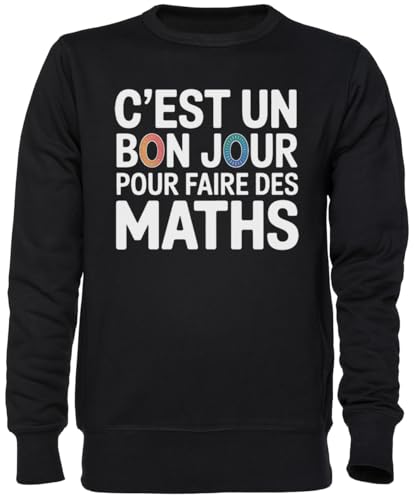 Sweat-shirt maths noir pour homme et femme idéal pour le quotidien étudiant