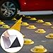 Gueevin 40 Pcs Adhesive Pads for Road Reflectors 4 Inch Driveway Reflector Markers Tape Adhesive Pad for Street Pavement Asphalt, Industrial Grade Glue for Markers