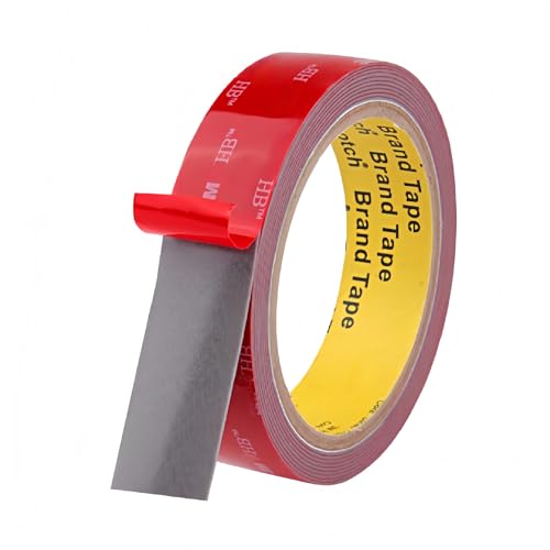 Image of SANKA Heavy Duty Double Sided Tape, High Bond Foam 4611 Tape, High Temperature Resistant Signage Mounting Tape, Waterproof Dark Gray 1 Inch x 15.6Ft for Automotive Industrial Metal Bonding