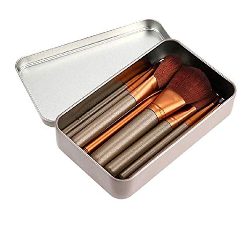 Image of SUNISA Makeup Brushes Kit with A Silver Storage Box - Set of 12