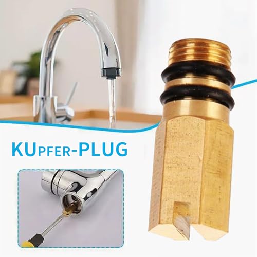 2 Stück Messing M10 Warm und Kaltwassereinlass Blindstopfen,Wasserhahn Flexible Rohrendkappe Abdichtung,mit Zwei Gummi-Unterlegscheiben,für Badezimmer Küchenmischbatterien 10mm Blindung