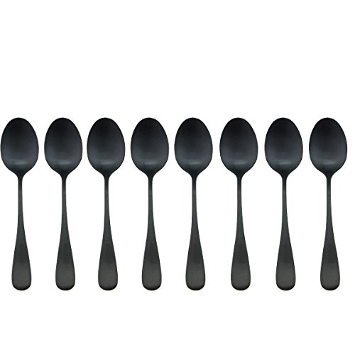 Tea Spoon Set, Stainless Steel Tablespoon Set 8-piece Dessert Coffee Sugar Spoon Set for Ice-cream, Tea, Coffee 7.28-Inch