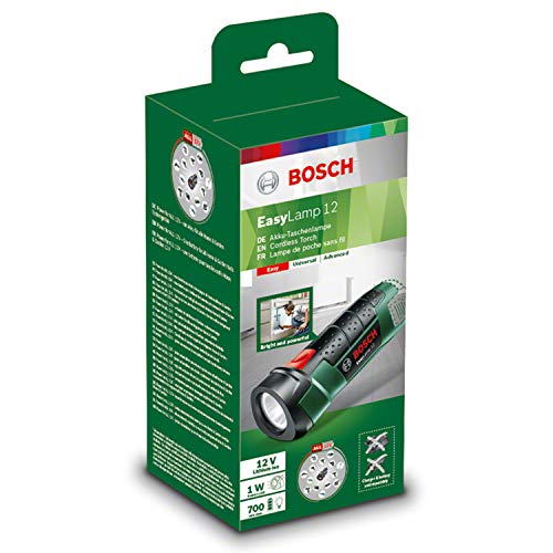 Bosch Linterna LED a batería EasyLamp 12 (sin batería, sistema de 12 voltios, caja de cartón)