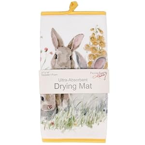 Primitives by Kathy Flower Bunny Drying Mat Primitives by Kathy Flower Bunny Drying Mat