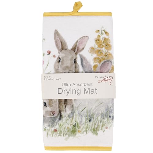Primitives-by-Kathy-Flower-Bunny-Drying-Mat Primitives by Kathy Flower Bunny Drying Mat
