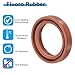 PATIKIL EU Radial Shaft Seal, 5 Pcs 25mm x 35mm x 7mm Fluoro Rubber TG4 Oil Seal for Bearing Shaft Oil Pumps Engines, Brown
