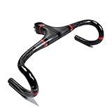 HKYMBM Manillar Carbono Carretera, Llena De La Fibra De Carbono De 28,6 MM Manillar De La Bici De Ruta Integrada Bicicletas Curva del Manillar 400/420/440MM X 90/100/110/120MM,420 * 100mm