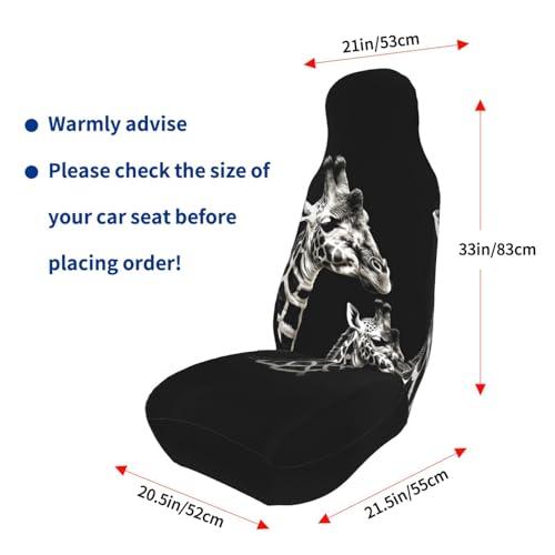 Housses de siège de voiture universelles pour camionnette SUV motif girafe - 3