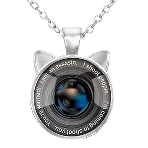 Cat Pendant Necklace Jewelry for Women Kids Gifts Included Free Charm Chain, I