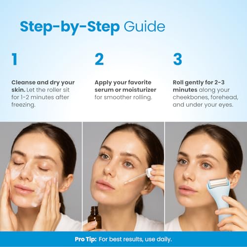 Image of PLANTIFIQUE Ice Roller for Face - Stainless Steel Cooling Eye Roller - Reduce Puffiness, Improve Lymphatic Drainage & Soothe Skin