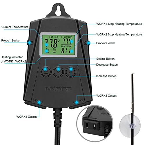 Inkbird BR-O9-9NGV-9S1Y Wifi Heat Mat Reptile Thermostat Controller Temperature Controller thumb #1