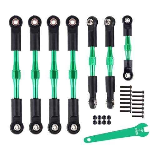 RC�X�y�A�p�[�c For Slash 2WD For Stampede For Rustler For Bandit 1/10 �����\�ȃX�e�A�����O���b�h RC �J�[�A���~�o�b�N���A�[�N�`�F�[���A�b�v�O���[�h�p�[�c(Green)