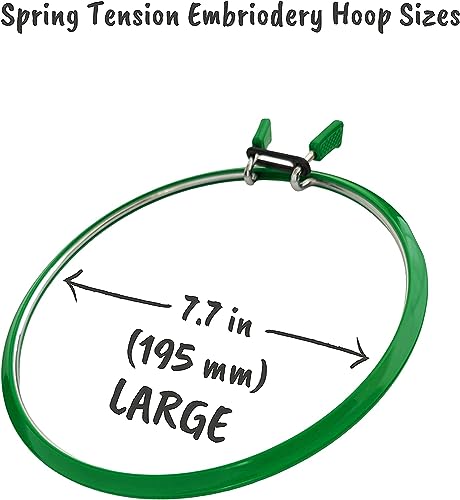 Nurge Premium Quality, Metal Spring Tension Embroidery Hoops, Cross Stich Hoop, Darning Hoops, Embroidery Tension Shed (Green, Siz Mix) by Nurge - Image 7