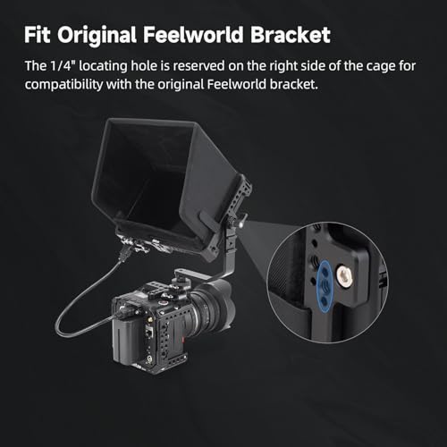 Nitze Gaiola LUT7 para monitor Feelworld LUT7/ LUT7 PRO/ LUT7S/ LUT7S PRO com proteção solar, braçad