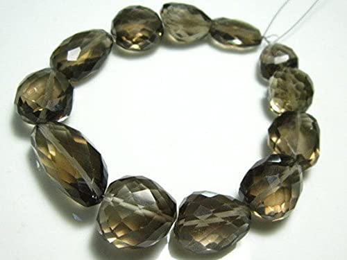 Smoky Quartz Faceted Big Nuggets, fil de pierres de 8 pouces pour ateliers créatifs