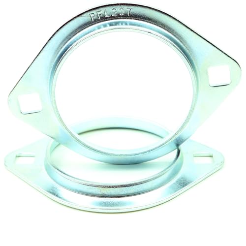 Parts and Parts PFL207 Spannlagergehäuseeinheit, 72x127x23mm Stehlager, Gehäuse mit Einsatz, Flanschlager, Lagerbock, Einfache Montage für Maschinen, Förderer und Werkzeuge