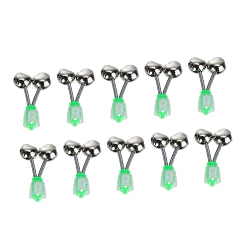Toddmomy Fishing Rod Alarm Ring Bells 10pcs Fishing Bells Clamp Fish Rod Alarms